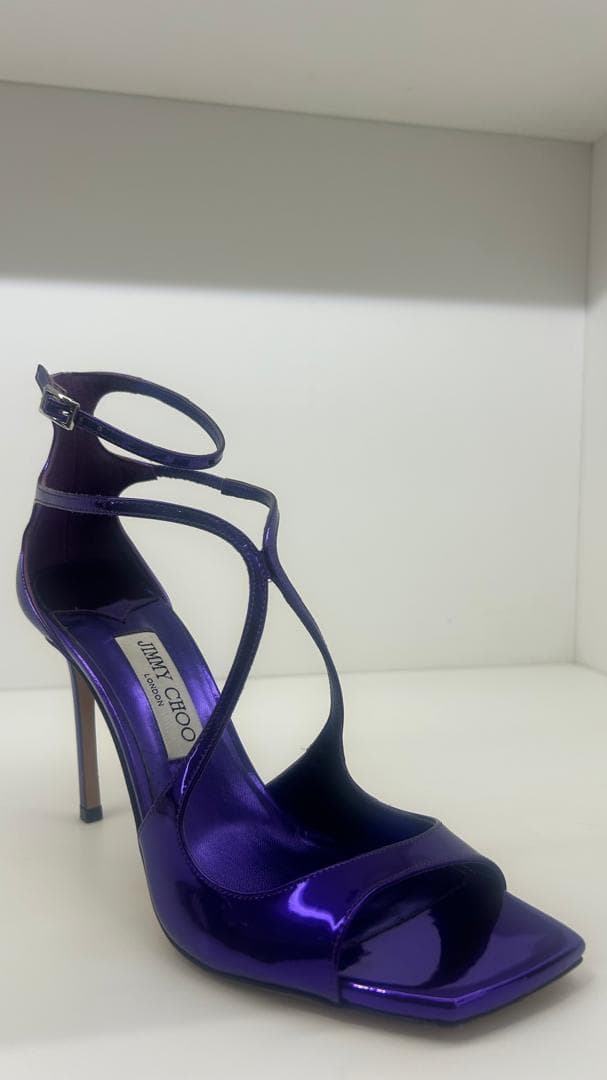Jimmy Choo Liquid Metallic Leather Cassis Sandal