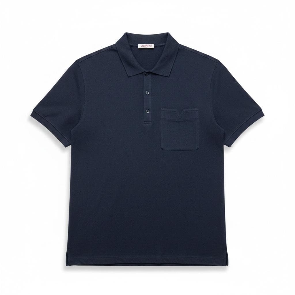 Navy Pocketed Polo Shirt