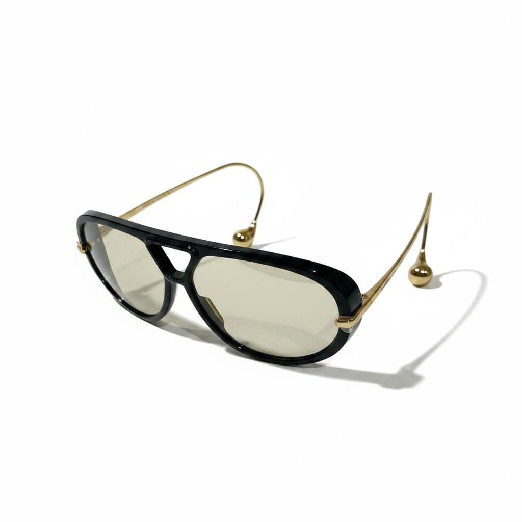 Bottega Vaneta Black-Gold Sunglass