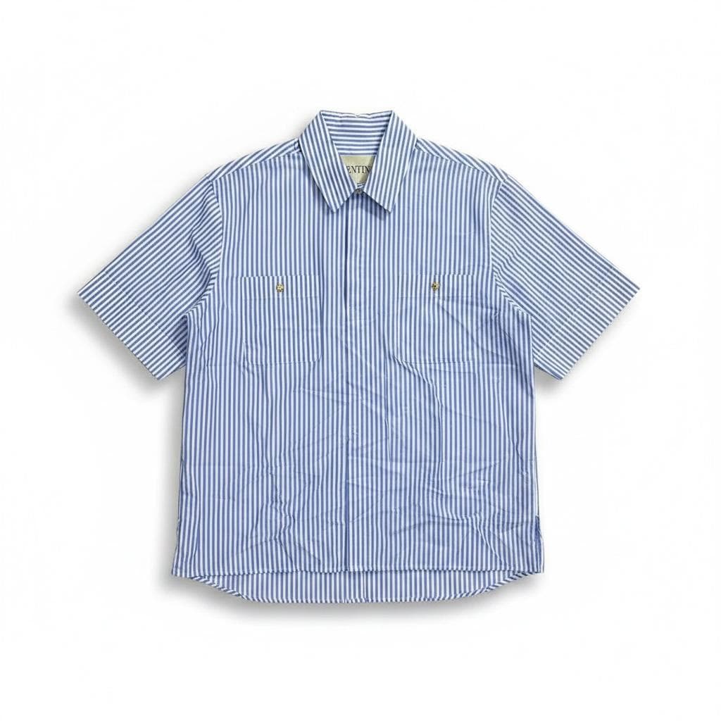 Valentino Short-Sleeved Art Print Satin Shirt
