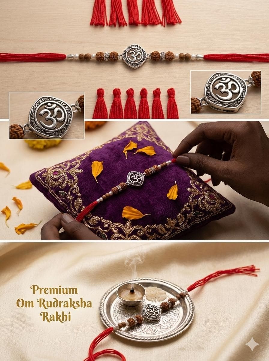 Om Rudraksha Rakhi