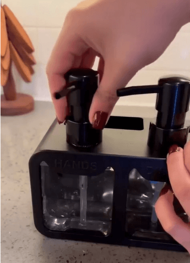 Dual Soap Dispenser with Tray