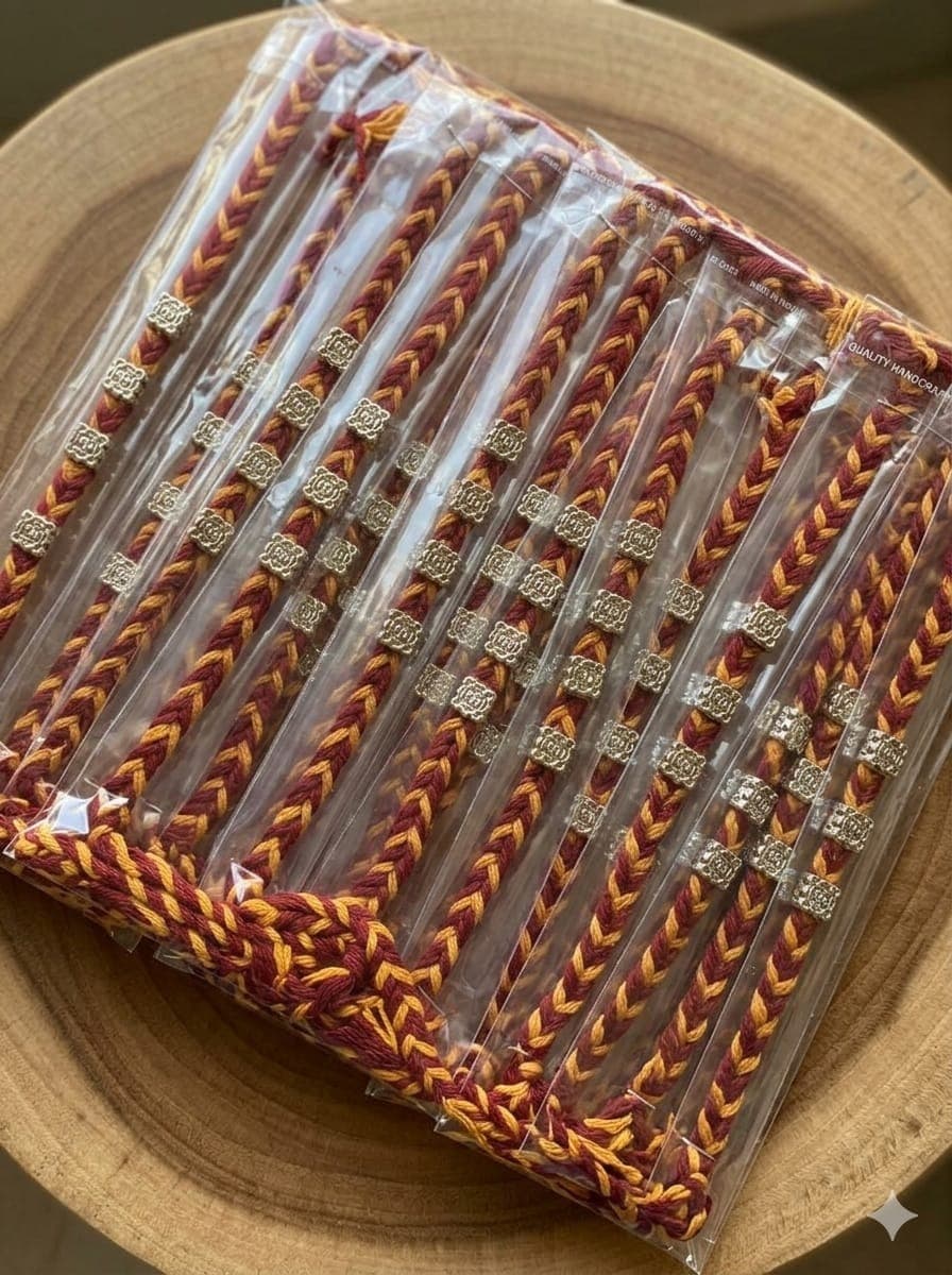 Braided Rakhi with Ornate Beads