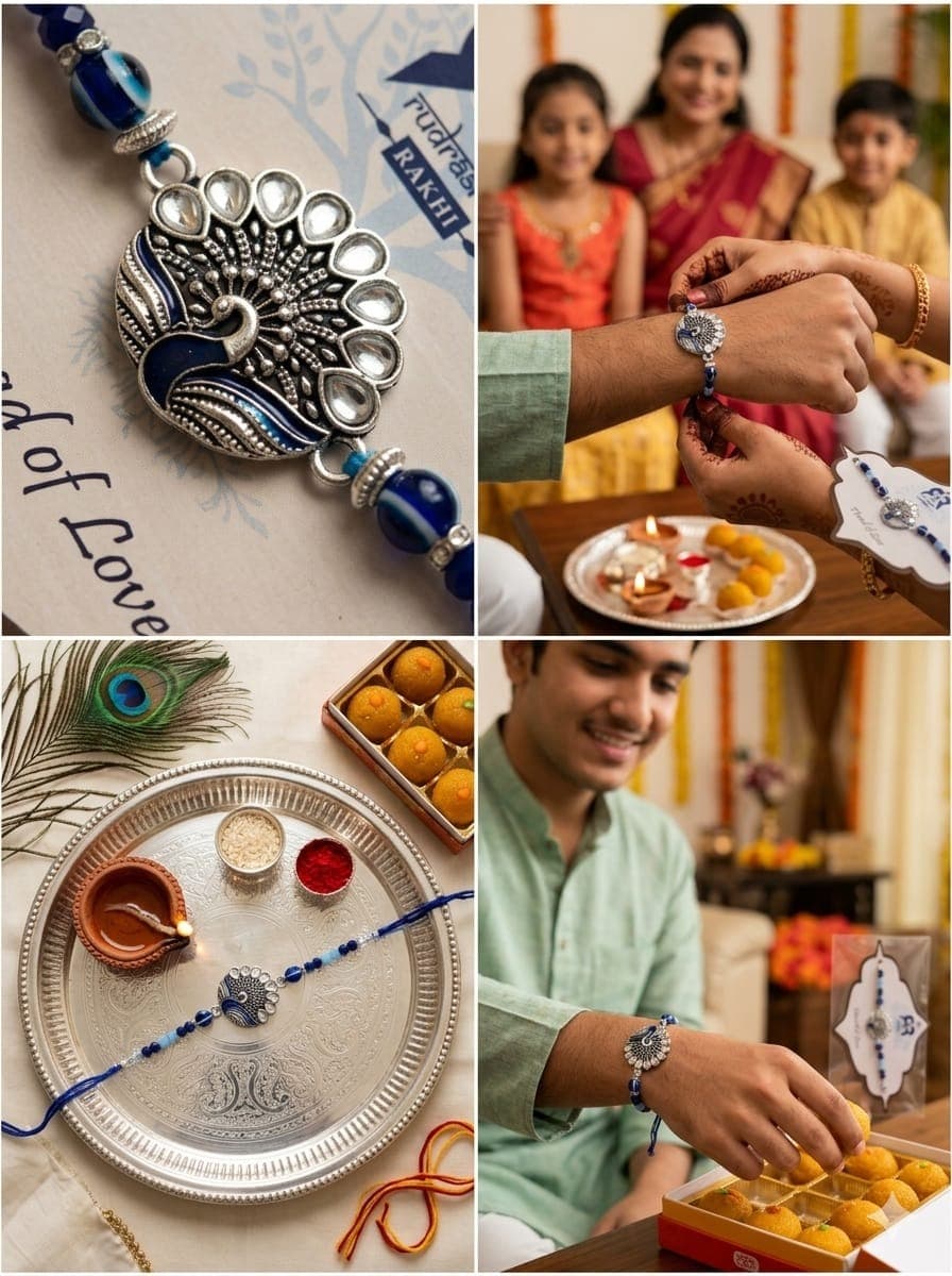 Peacock Design Rakhi