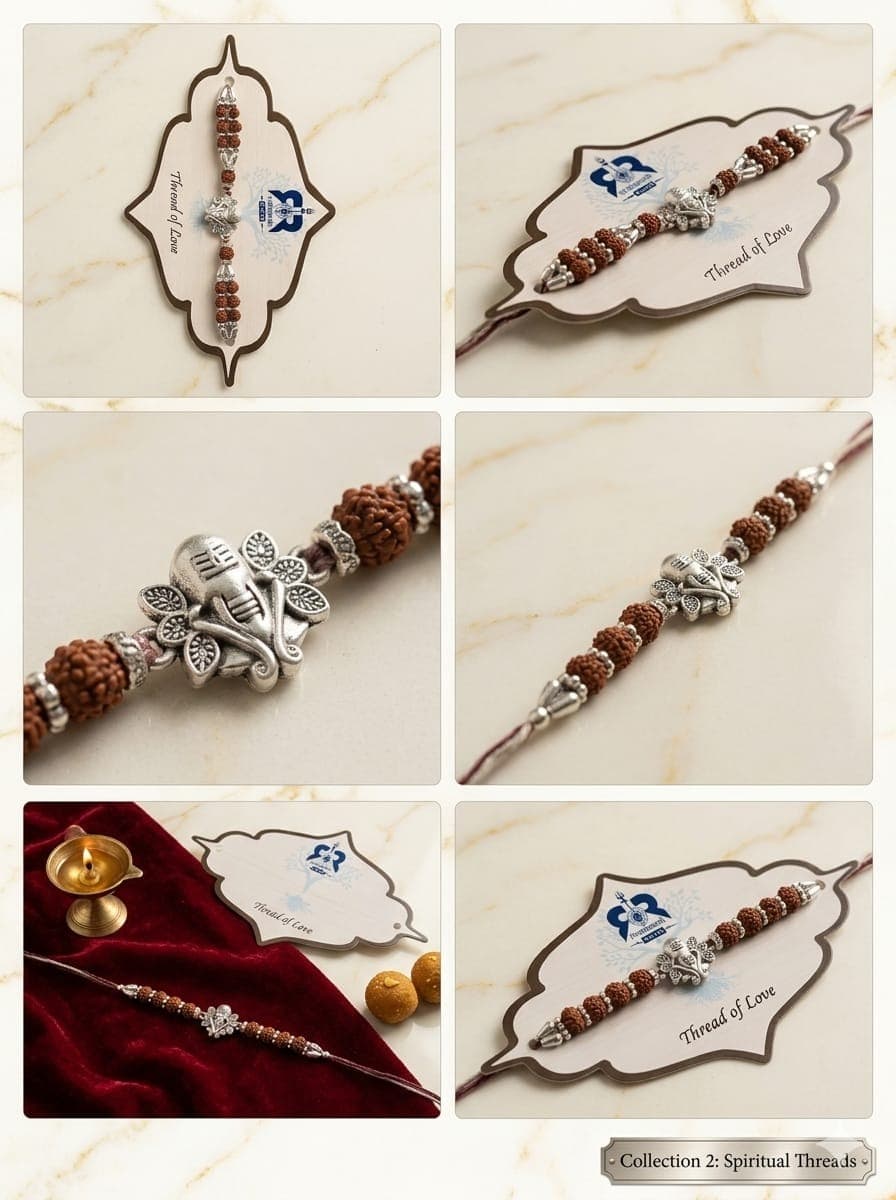 Lord Ganesha Rudraksha Rakhi
