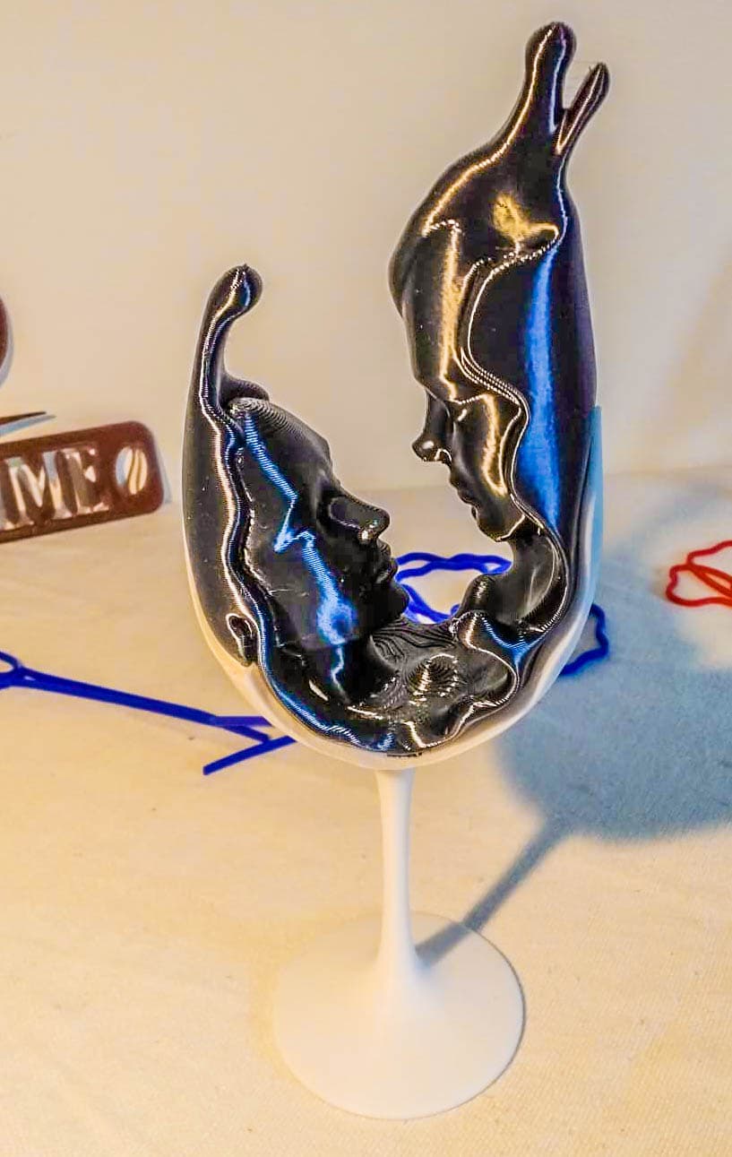 Couple in Glass Sculpture