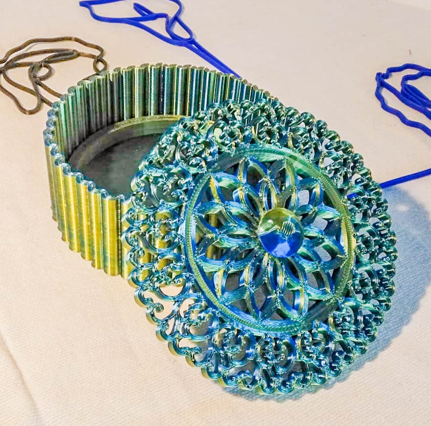 Fluted Bowl with Sculpted Lid