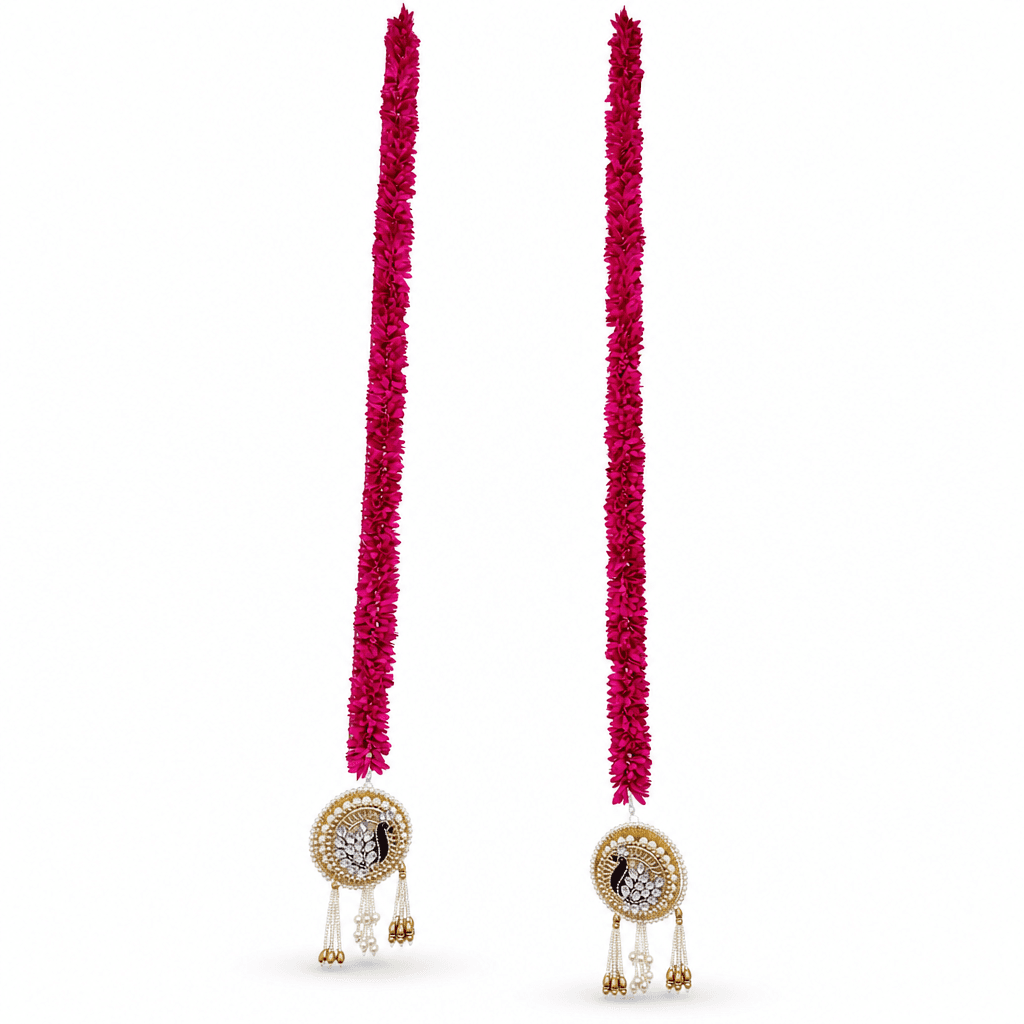 Peacock Charm Floral Door Garland