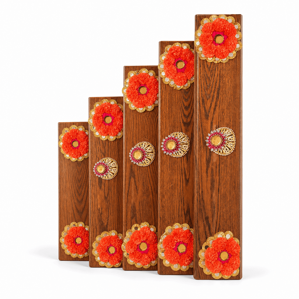 Floral Staircase Decor Set of 5