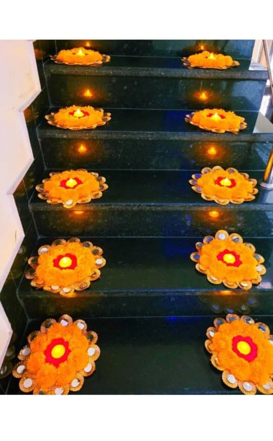 Floral Staircase Decor Set of 10