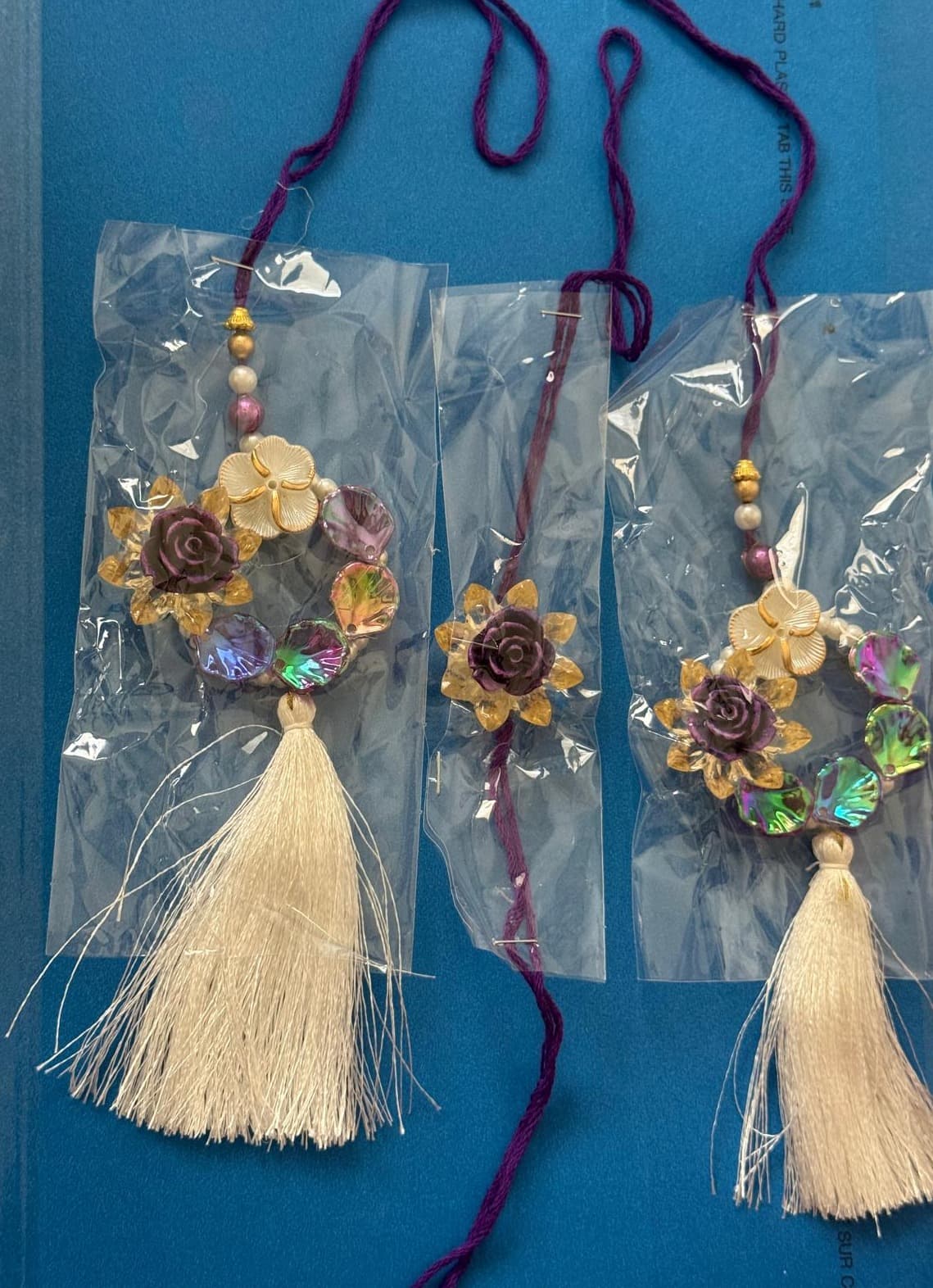 Elegant Floral Rakhi Pair