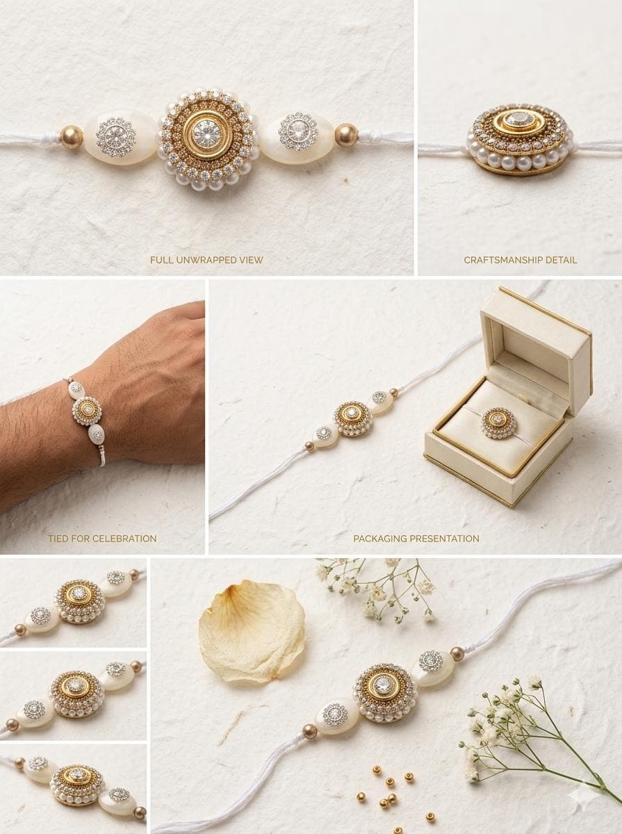 Elegant Pearl Rakhi