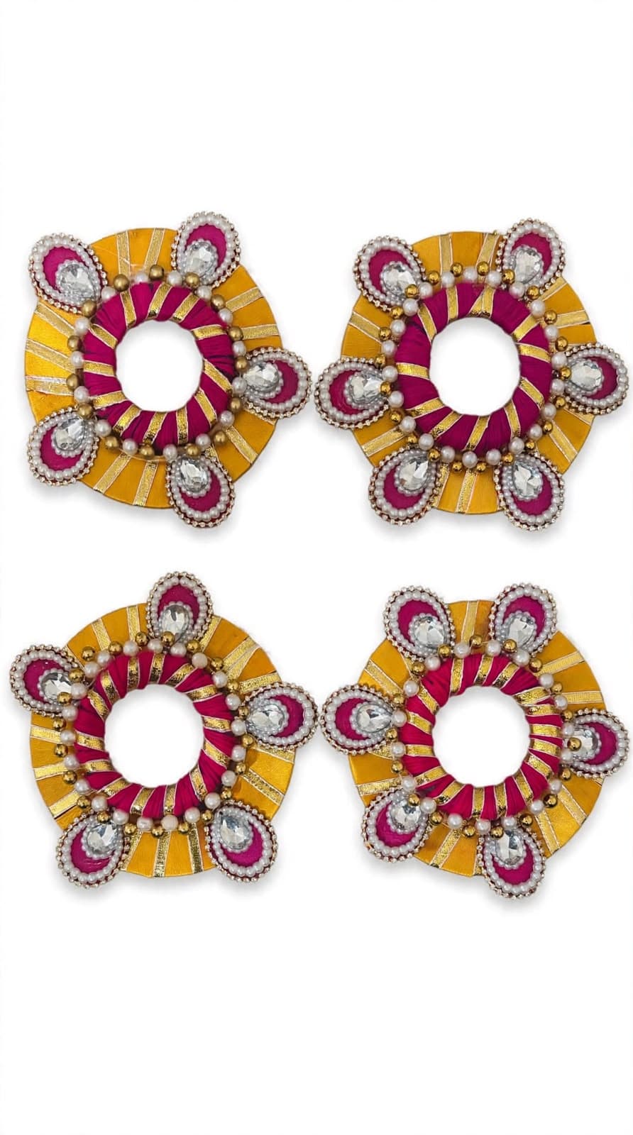 Set of 2 Festive Embellished Coasters