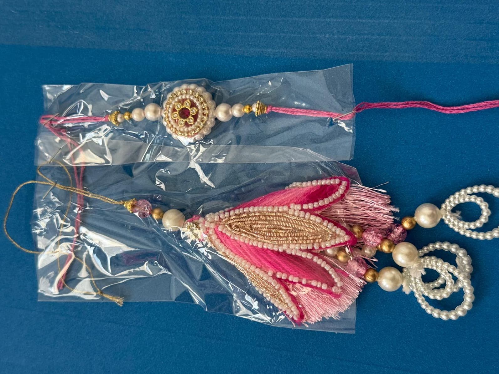 Traditional Beaded Rakhi Set