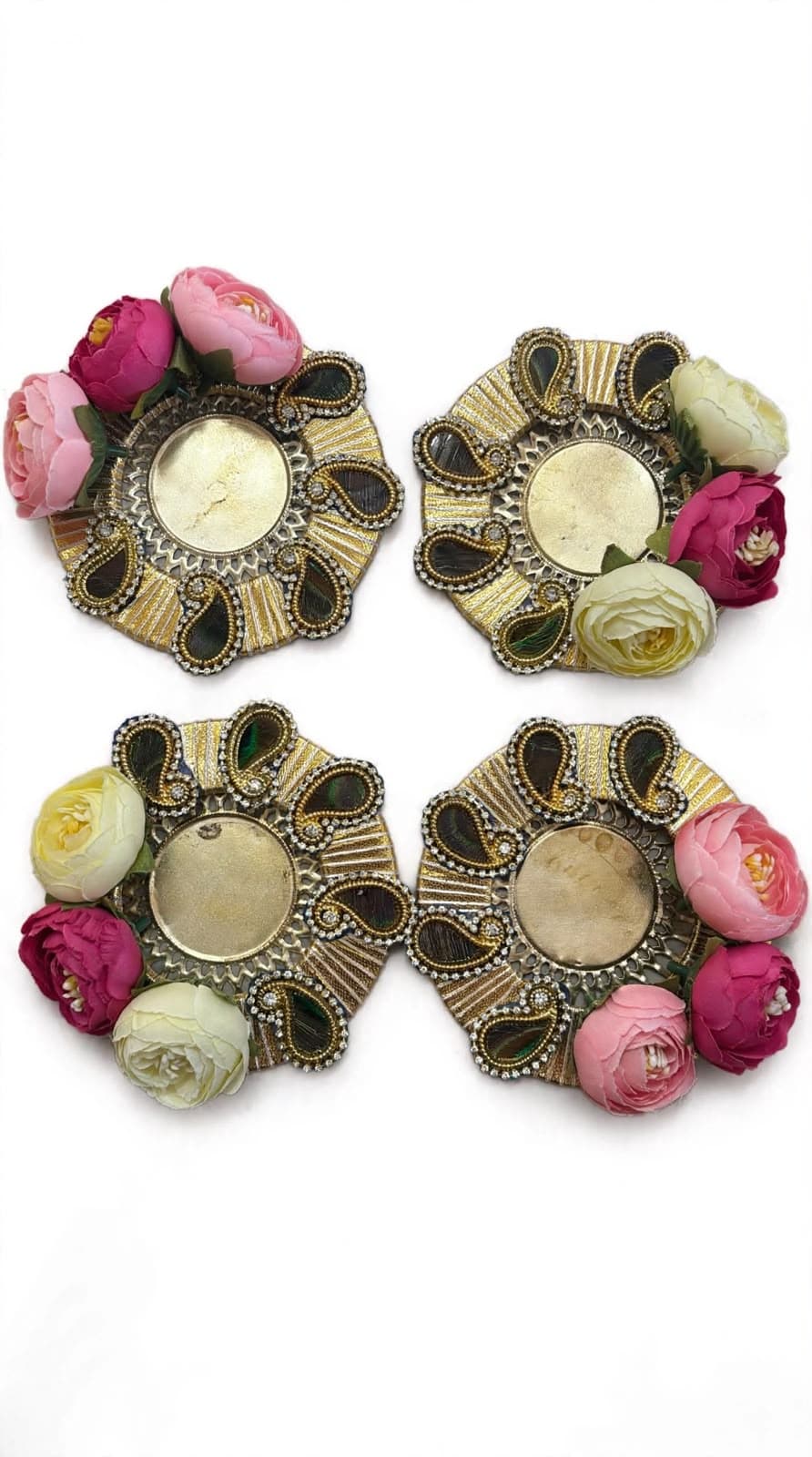 Embellished Floral Tealight Holders