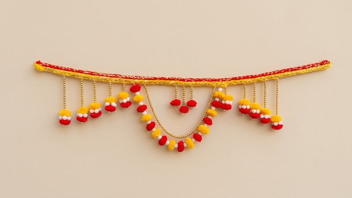 Festive Red and Yellow Door Hanging