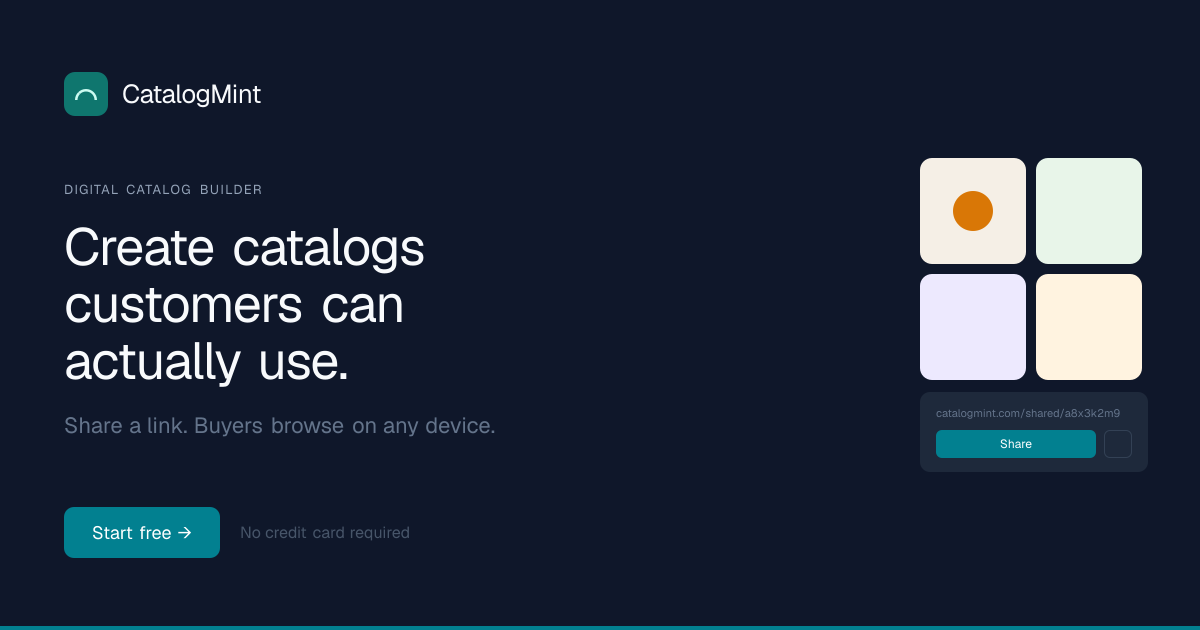 Free Digital Catalog Maker for Small Businesses | CatalogMint