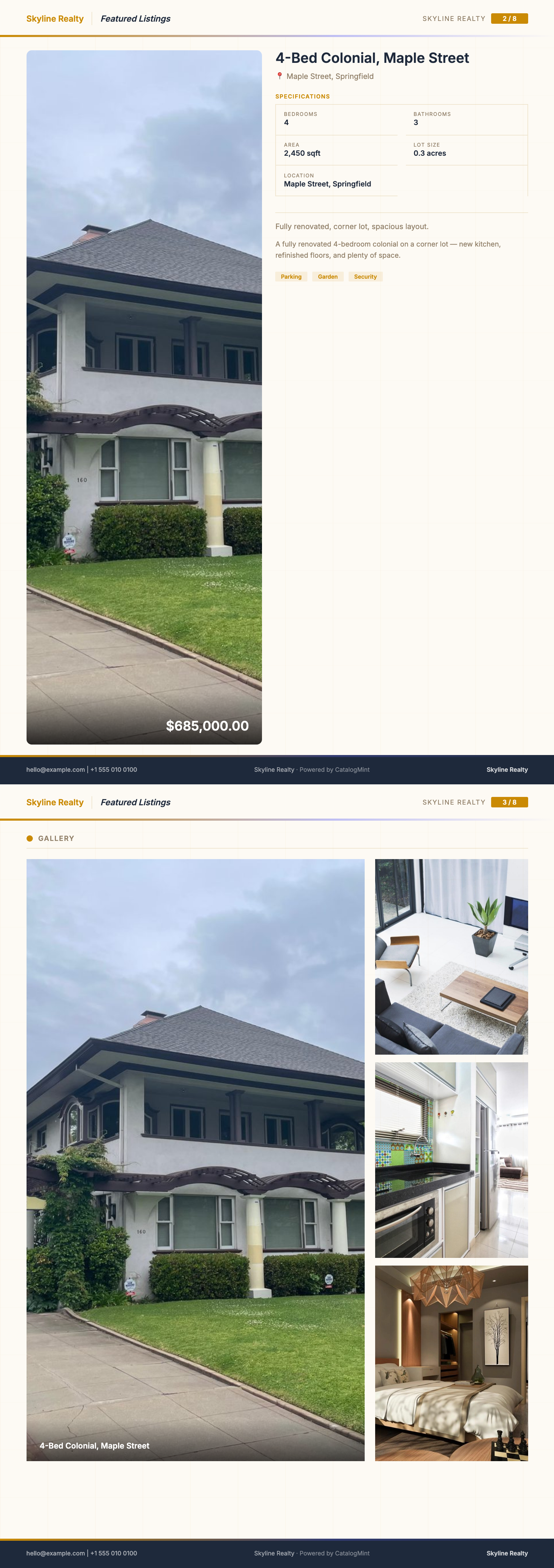 Premium Brochure PDF template — real rendered pages